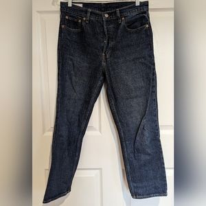 GAP Cheeky Straight High Rise Jeans, Size 29, Dark Wash